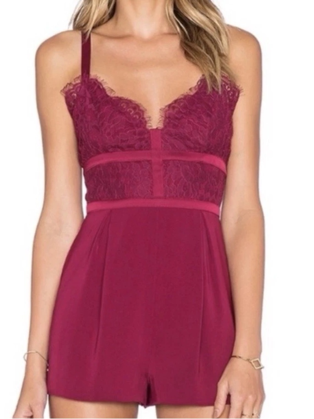 Keepsake the Label Burgundy Romper